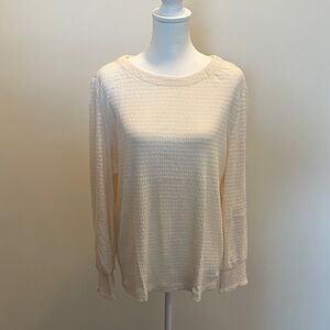 LOFT Women’s Long Sleeve Tee in Cream